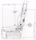 Detail Baumaschinen- und Traktorsitz Compacto