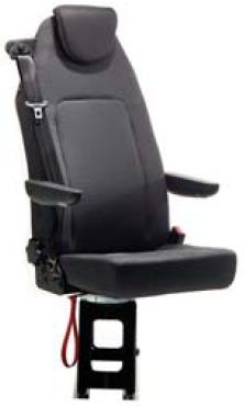 M1 Sitz mit verstellbarer Rückenlehne und 3 Punkt Gurt mit integrierter Kopfstütze kompl. klappbar